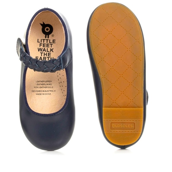 Old Soles NWT Navy Mary Jane with Braided Velcro Strap EU Size 30 /USA size 12 - Picture 3 of 7